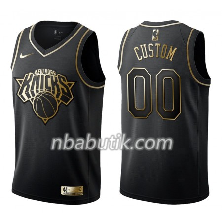 NBA Mænd Trøje New York Knicks Custom Nike Sort Golden Edition Swingman NBA Mænd Trøje New York Knicks Custom Nike Sort Golden Edition Swingman